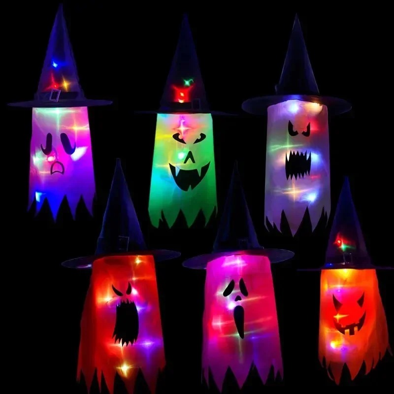 Led Lighting Decor - 1 Buah Topi Penyihir Halloween Dekorasi