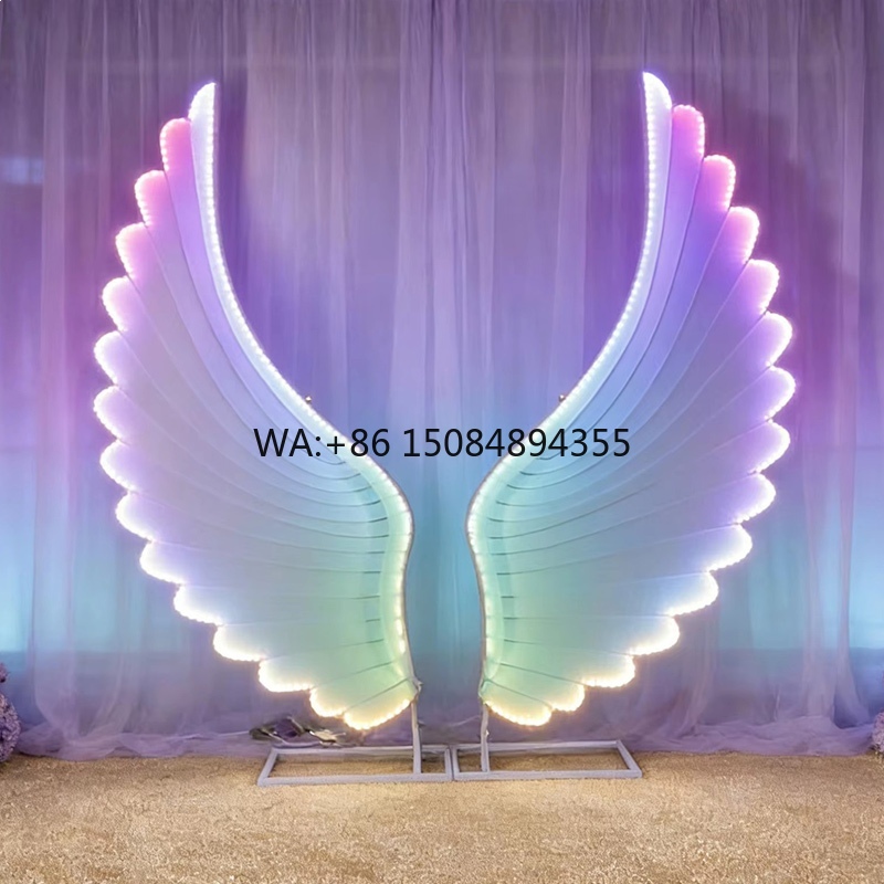 Wedding Lighting And Decor - Sayap Malaikat Bercahaya Lampu LED Warna