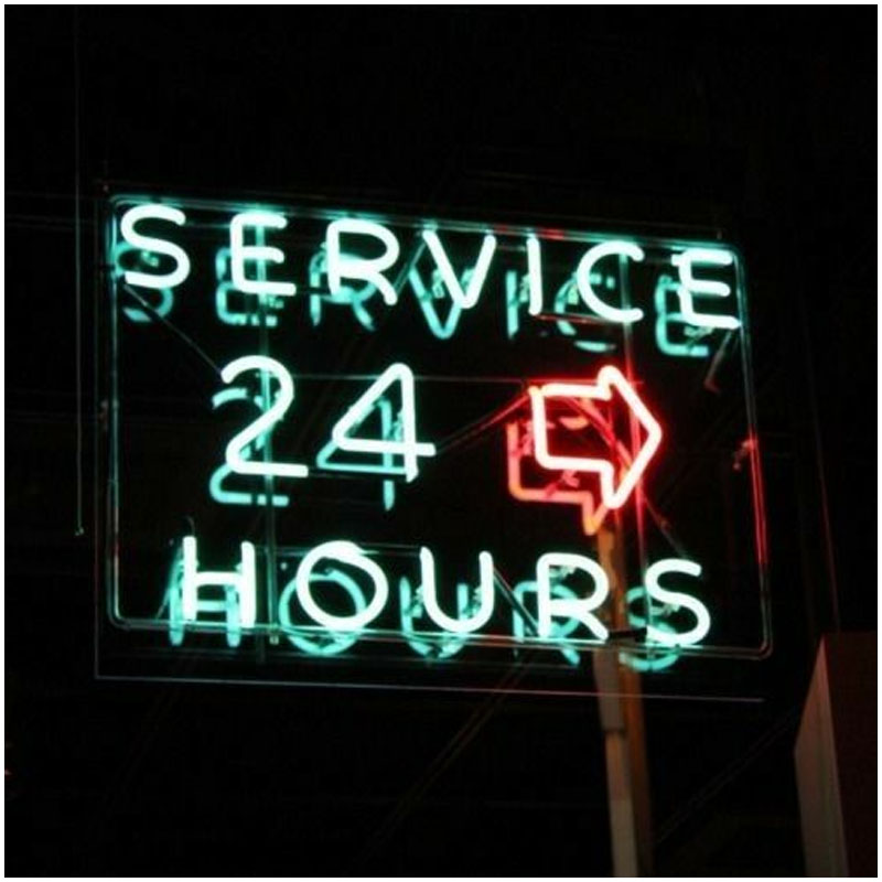 Decor Lighting Hours - Layanan 24 Jam Tanda Neon Kaca