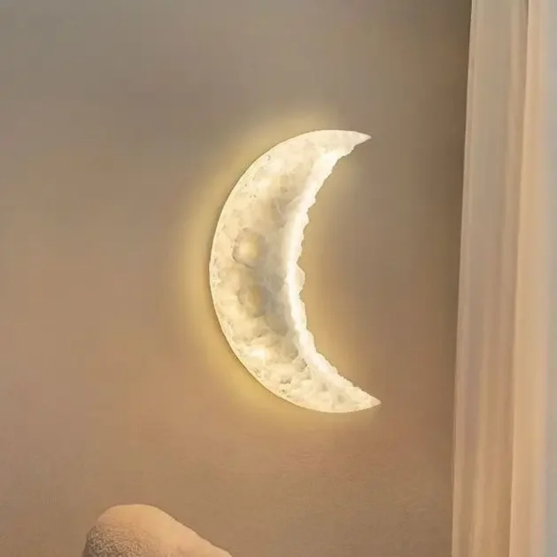 Foyer Lighting Wall Decor - Lampu Dinding LED Kreatif Berbentuk Bulan