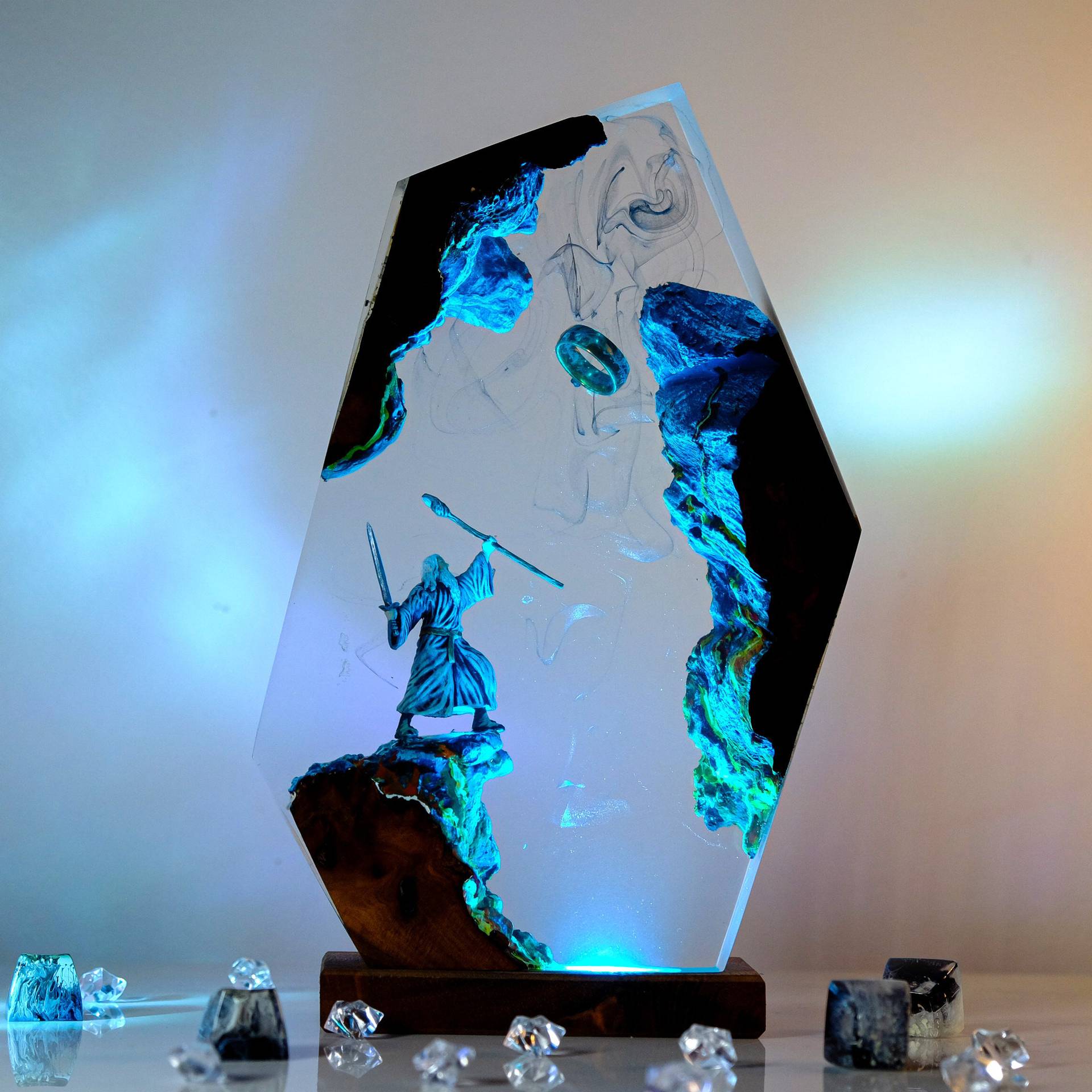 Wedding Lighting And Decor - Lampu Resin Figur Adegan Film Cincin