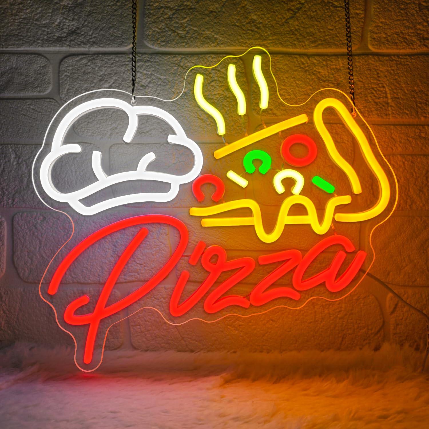 Led Lighting Wall Decor - Lampu Neon Pizza Warna-warni Lampu LED