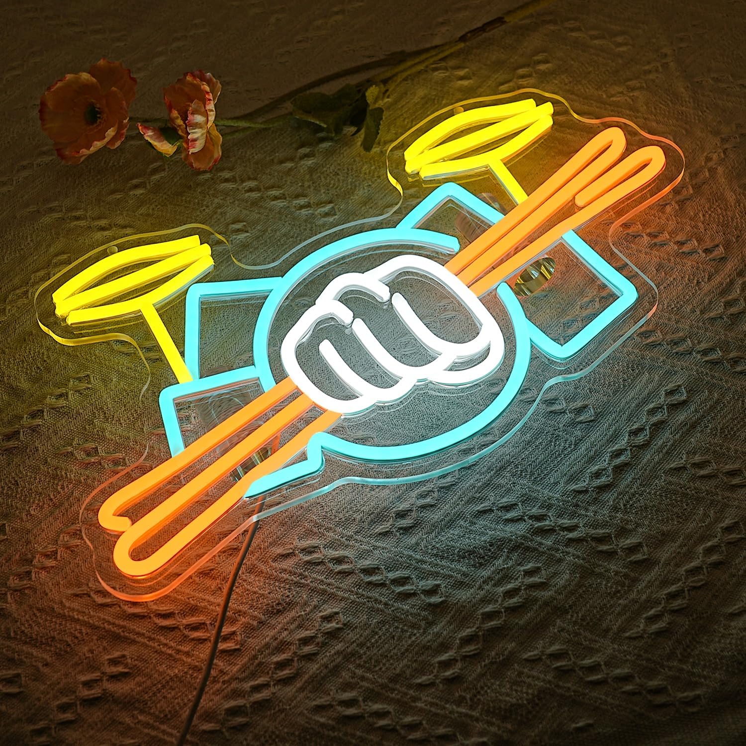 Lampu Neon LED Set Drum Berten - Led Lighting Wall Decor ulasan dan harga