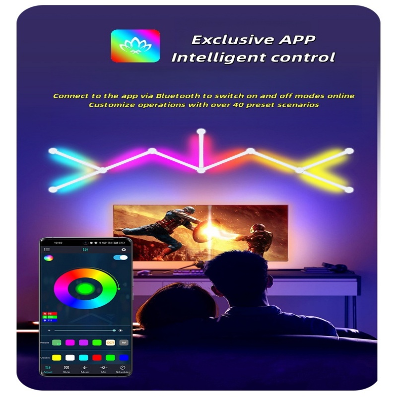Lampu Suasana Warna-warni RGB  - Foyer Lighting Wall Decor ulasan dan harga