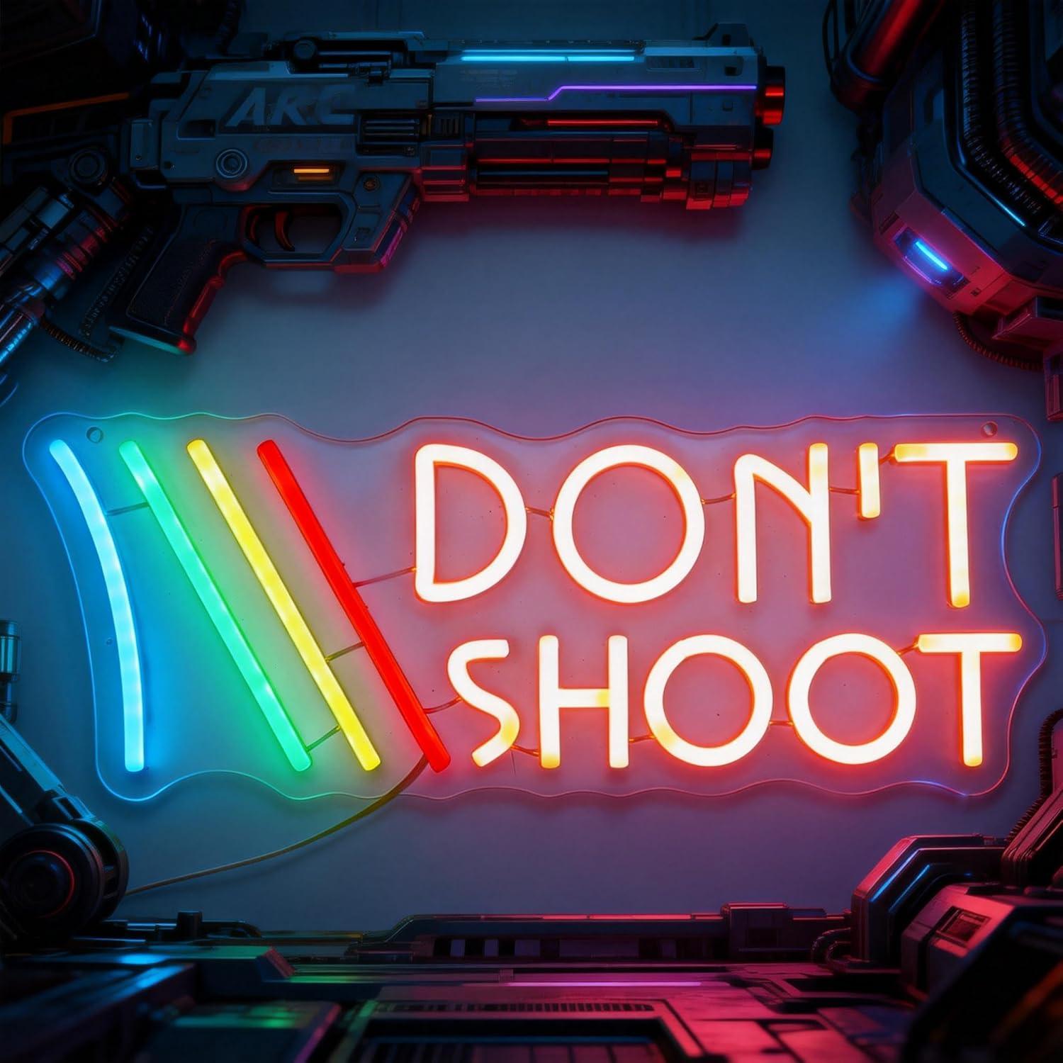 Jangan Tembakkan Neon Sign Rai - Led Lighting Wall Decor ulasan dan harga