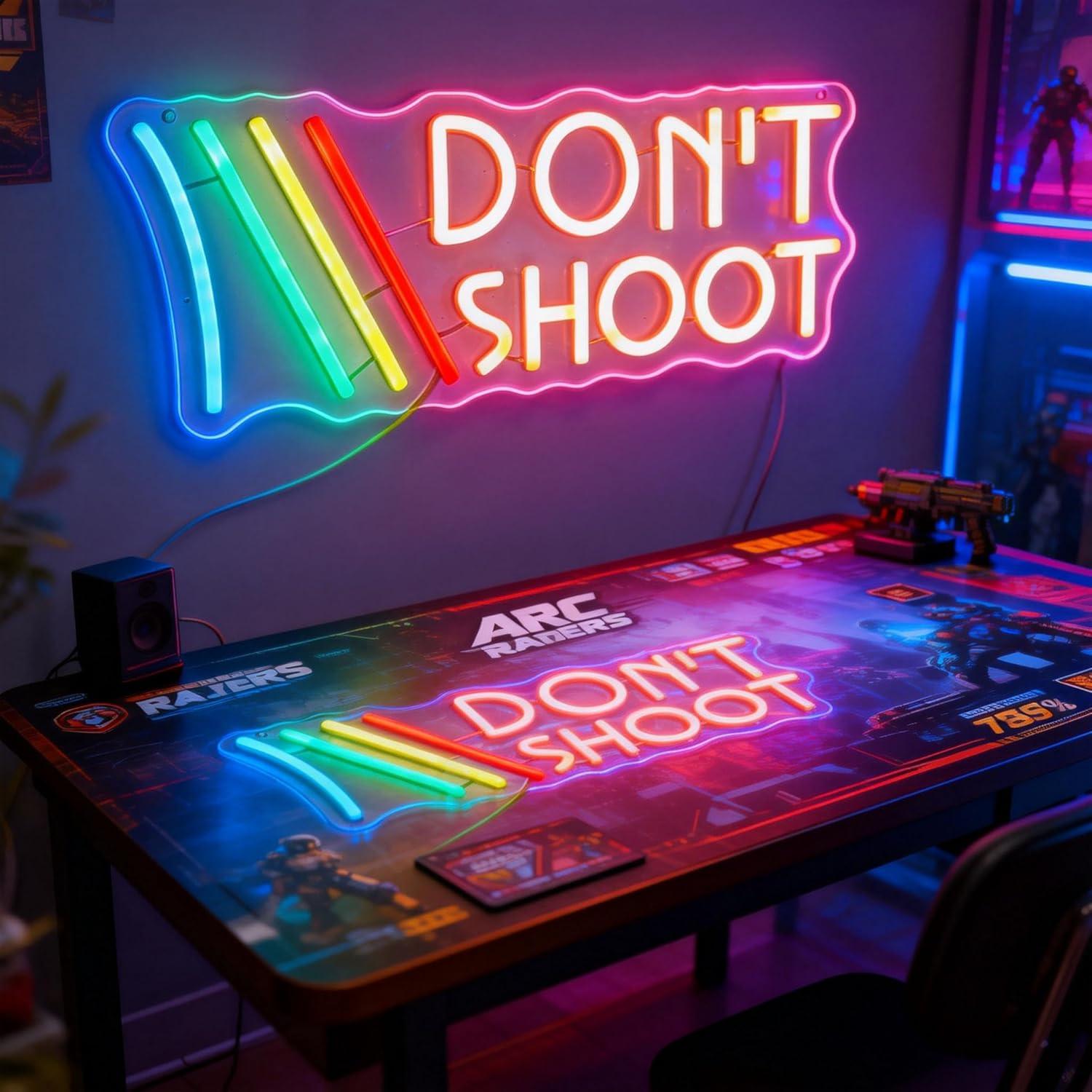 Jangan Tembakkan Neon Sign Rai - Led Lighting Wall Decor ulasan dan harga