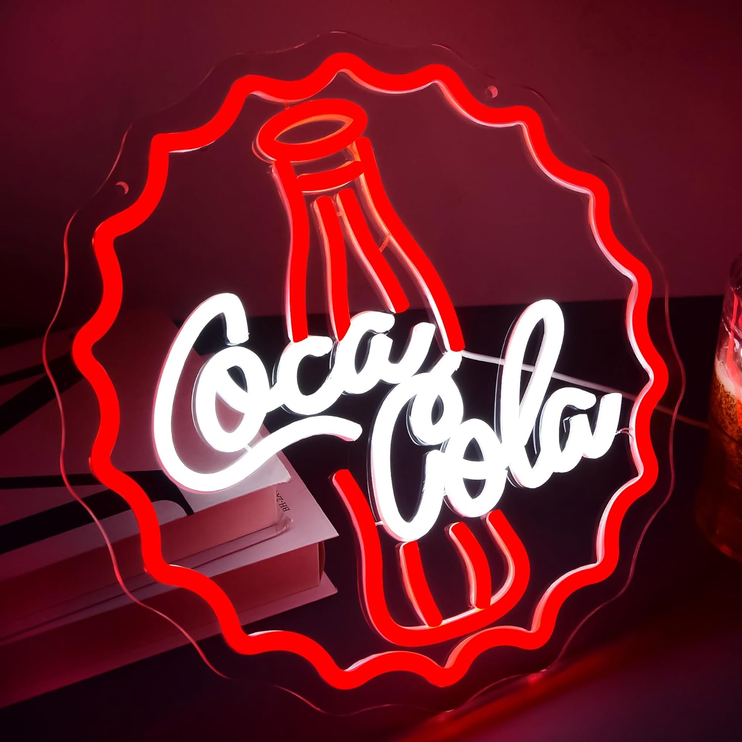 Lampu Dinding Seni Neon Cola L - Led Lighting Wall Decor ulasan dan harga