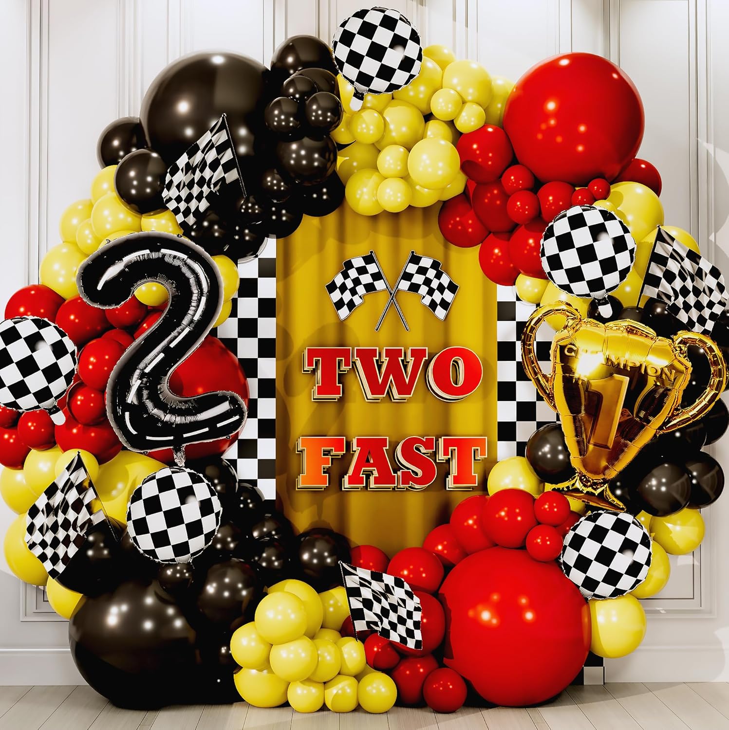 Set Karangan Bunga Balon Tema  - Lighting Mcqueen Decor ulasan dan harga