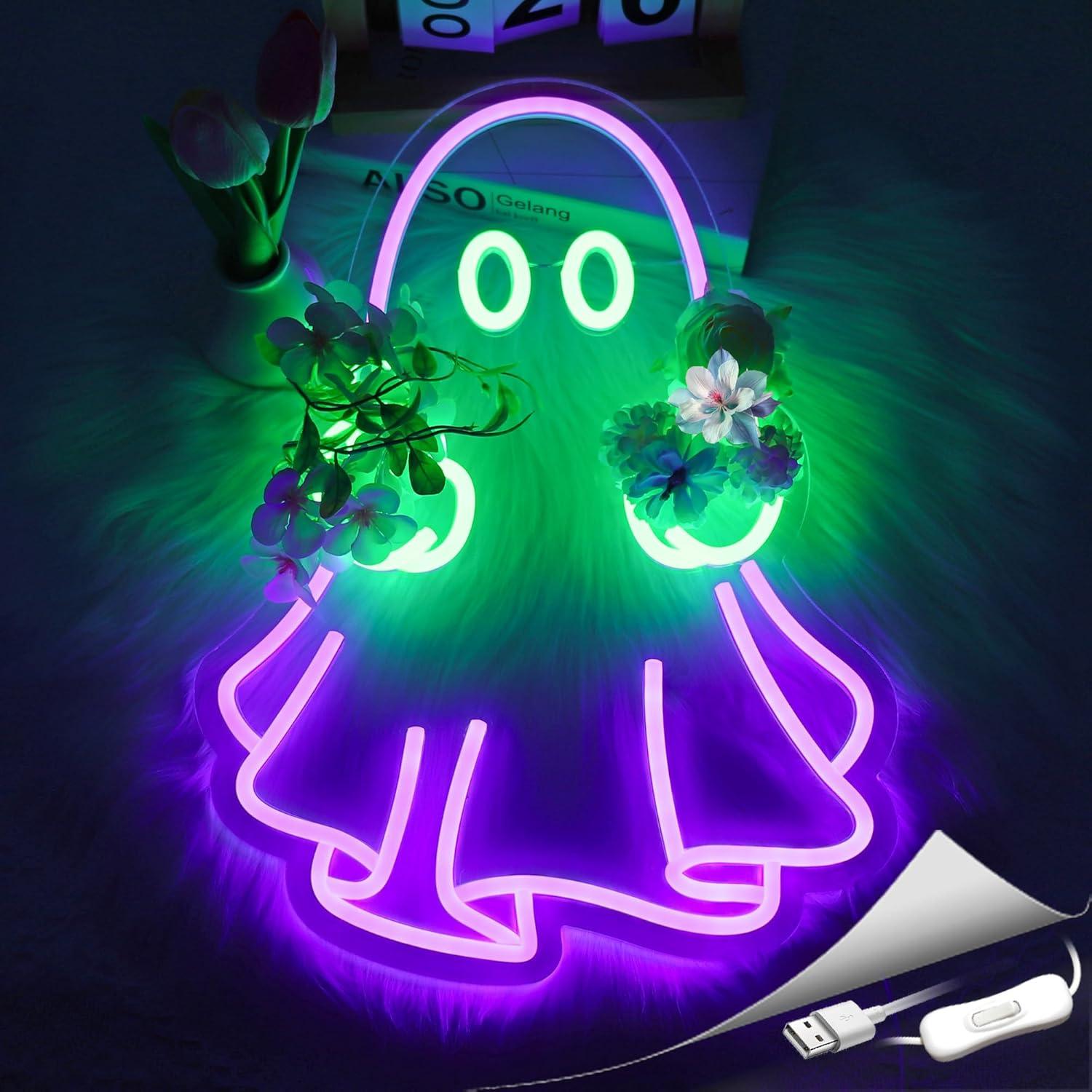 Lampu Neon LED USB Ghost Sign, - Led Lighting Wall Decor ulasan dan harga