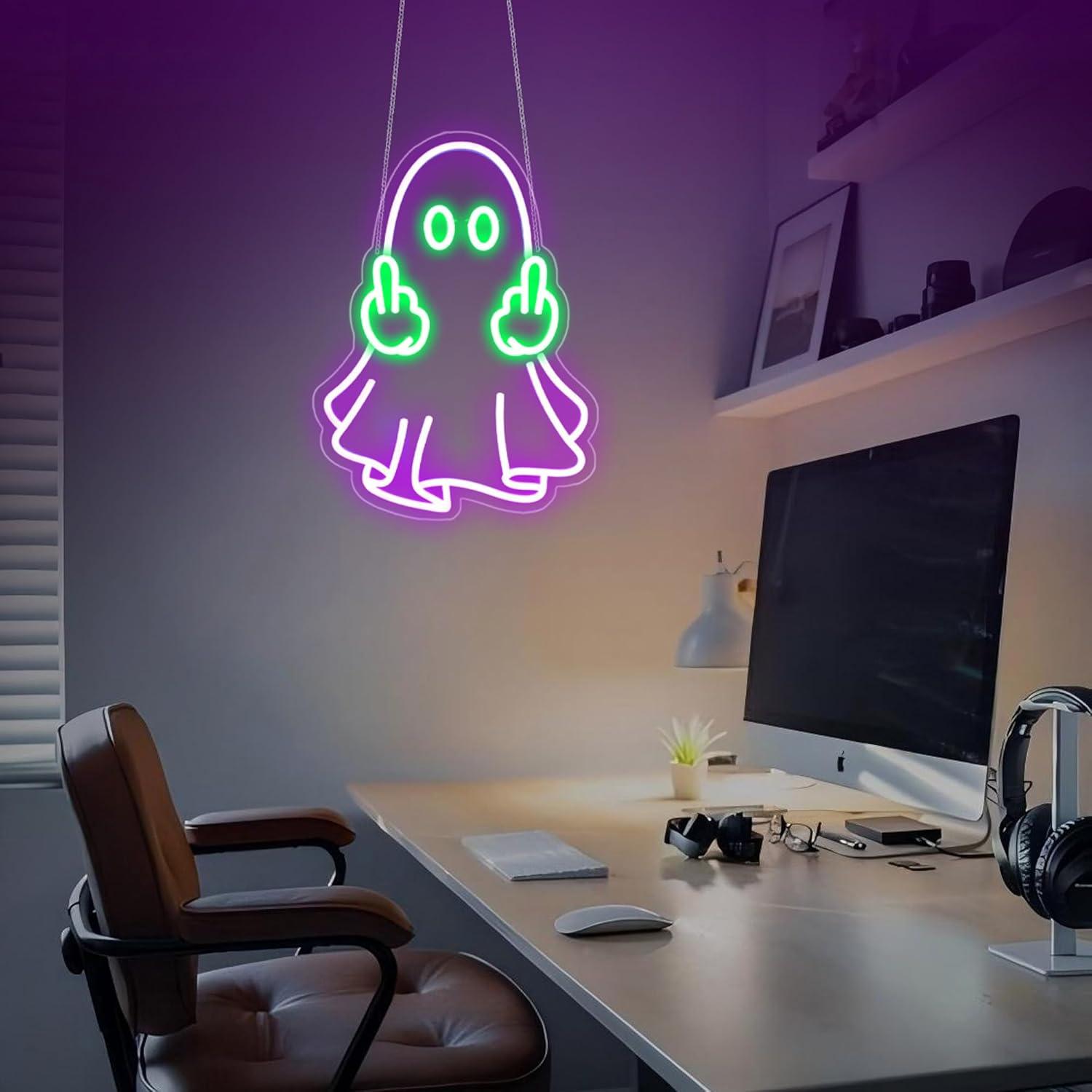 Lampu Neon LED USB Ghost Sign, - Led Lighting Wall Decor ulasan dan harga