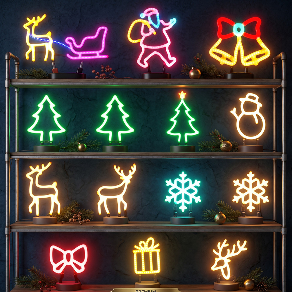 Lampu LED Neon Dekorasi Natal  - Led Lighting Wall Decor ulasan dan harga