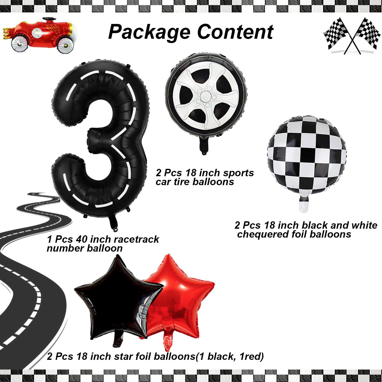 Balon ulang tahun mobil balap  - Lighting Mcqueen Decor ulasan dan harga