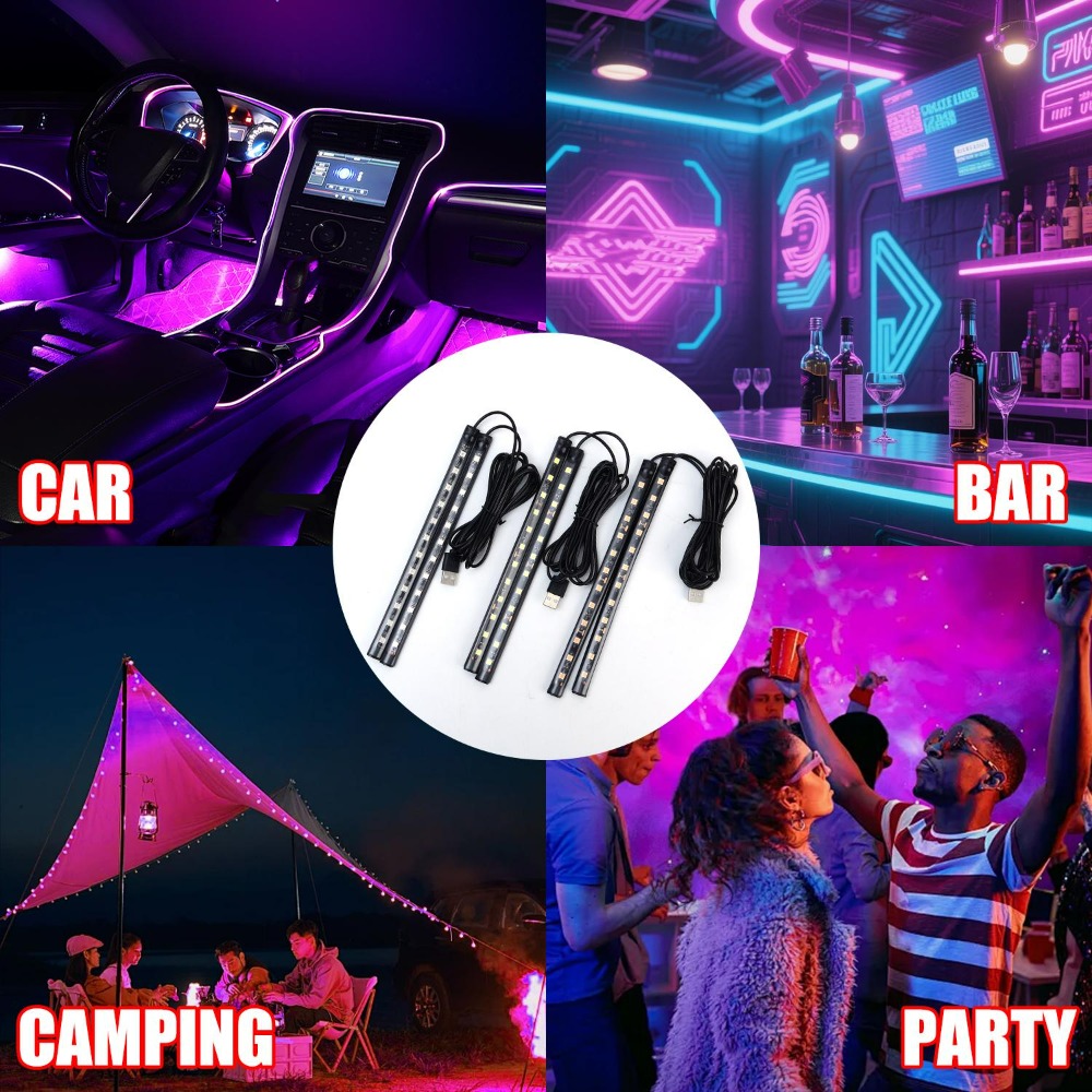 Lampu Strip LED Mobil USB Lamp - Lighting Bolt Decor ulasan dan harga