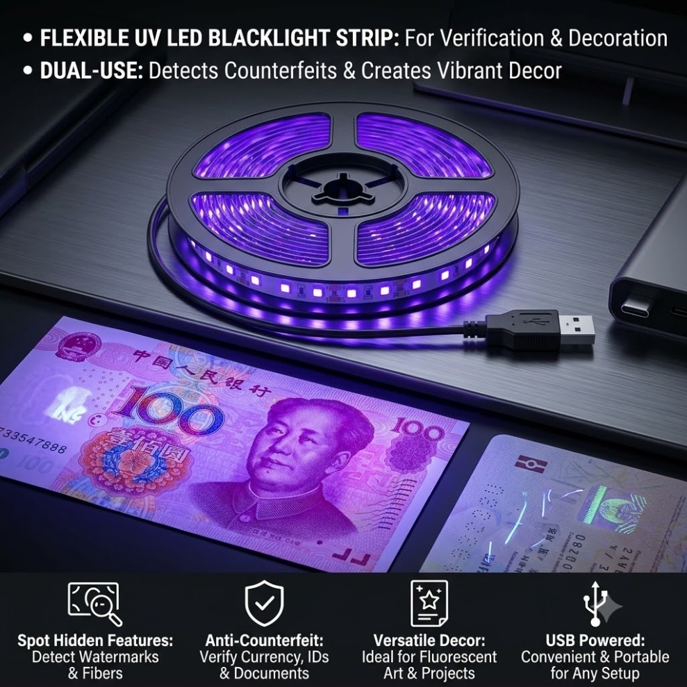 Lampu Strip LED UV SMD2835 DC5 - Decor Lighting Hours ulasan dan harga