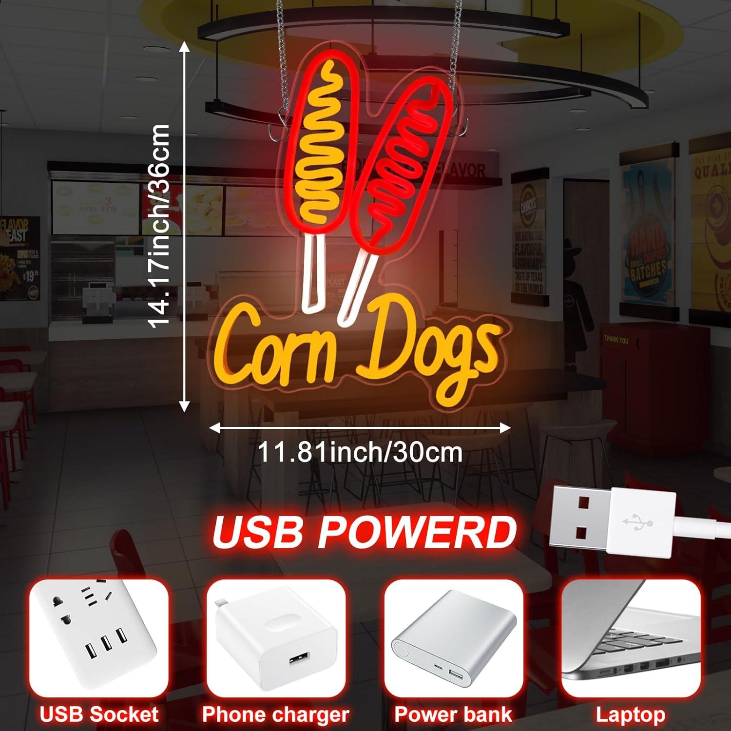 Lampu Neon LED Corn Dog USB ya - Led Lighting Wall Decor ulasan dan harga