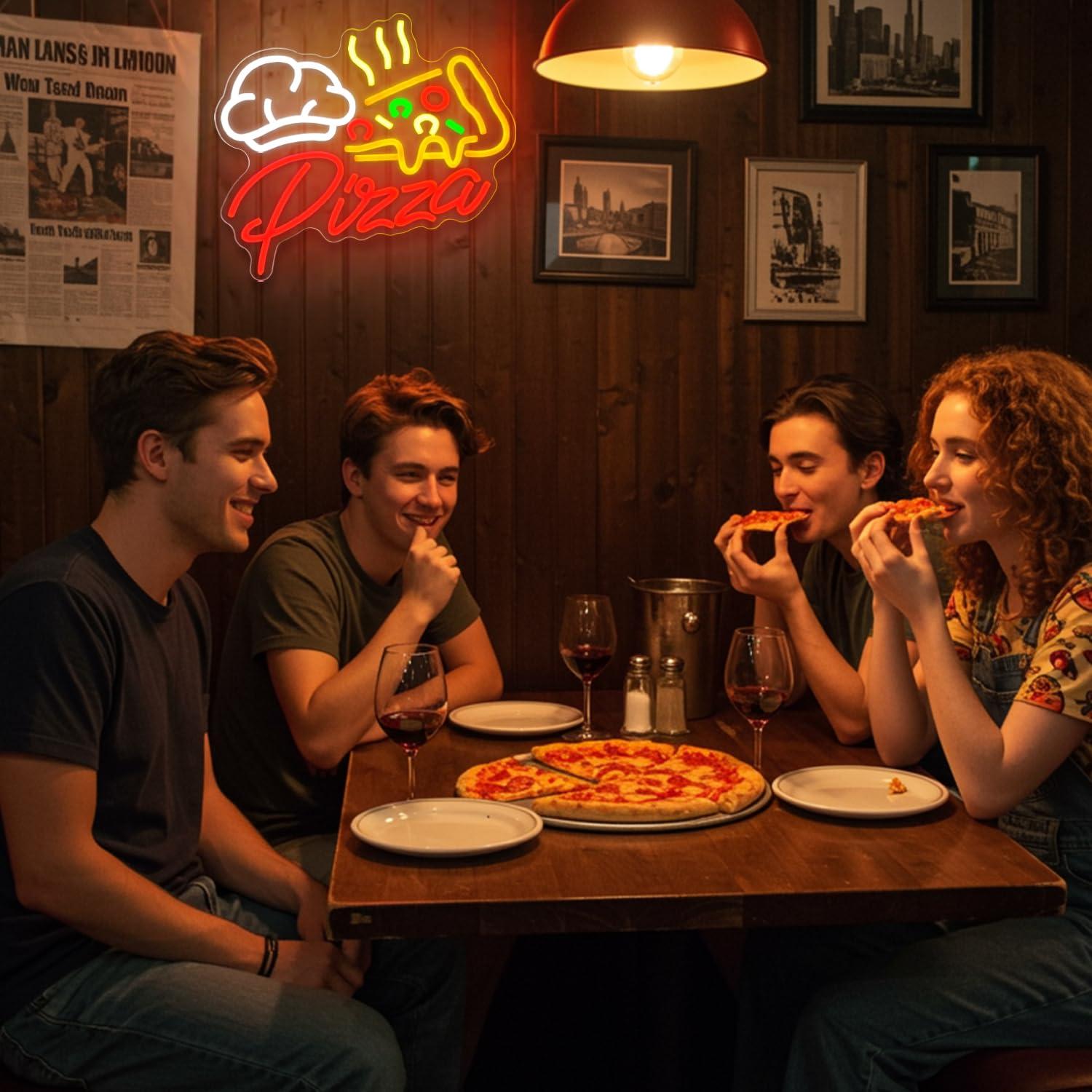 Lampu Neon Pizza Warna-warni L - Led Lighting Wall Decor ulasan dan harga